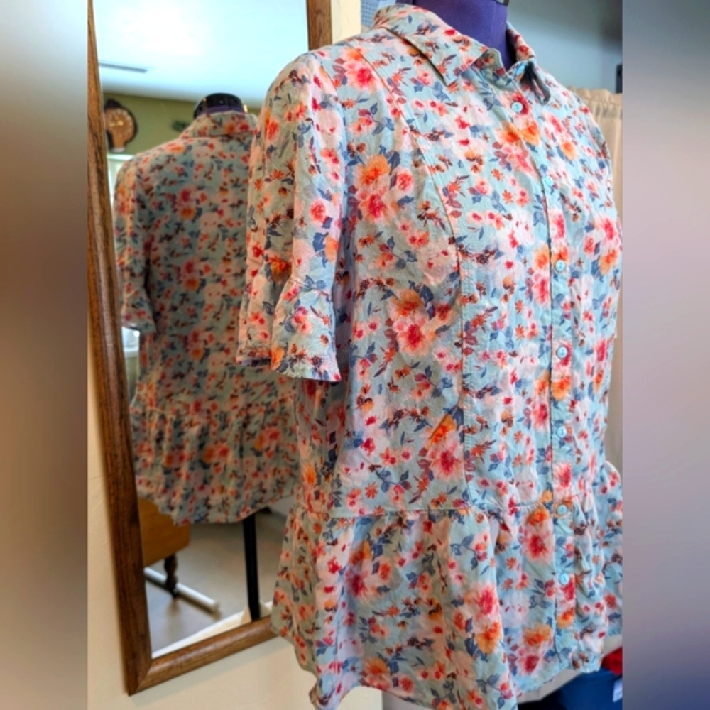 Caffe' Marrahesh floral women's blouse - Picture 1 of 10